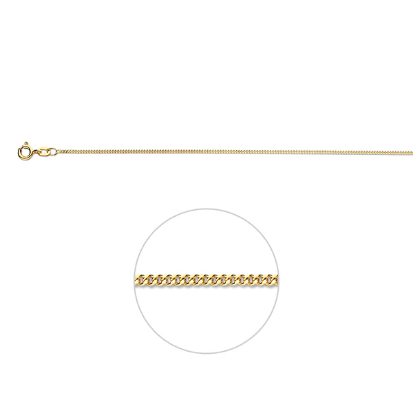 1.2 gourmet lengte collier 55 cm | echt zilver + 3 micron goud