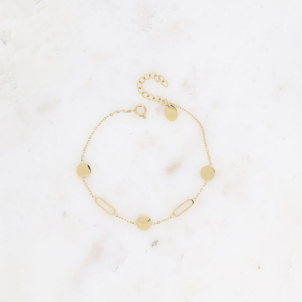 fijne armband. met schakel patroon | stainless steel