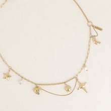 Afbeelding in Gallery-weergave laden, goudkleurig schakelcollier met bedeltjes 🌙 | stainless steel

