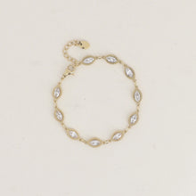Afbeelding in Gallery-weergave laden, armband met ovale zirkonia stenen | stainless steel
