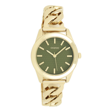 Afbeelding in Gallery-weergave laden, goudkleurig oozoo horloge met groene wijzerplaat 40 mm
