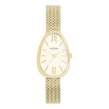 Afbeelding in Gallery-weergave laden, eivormig goudkleurig oozoo horloge met goudkleurige wijzerplaat
