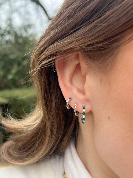 fijne gevlochten oorringen 13 mm