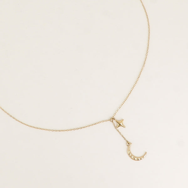 fijn kettinkje met maan en ster 🌙 | stainless steel
