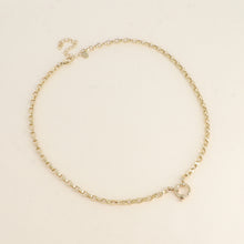 Afbeelding in Gallery-weergave laden, goudkleurig schakelcollier met groot slot stainless steel
