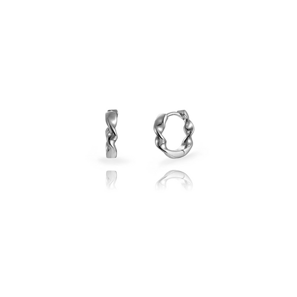 grof gevlochten oorringen van echt zilver 12 mm