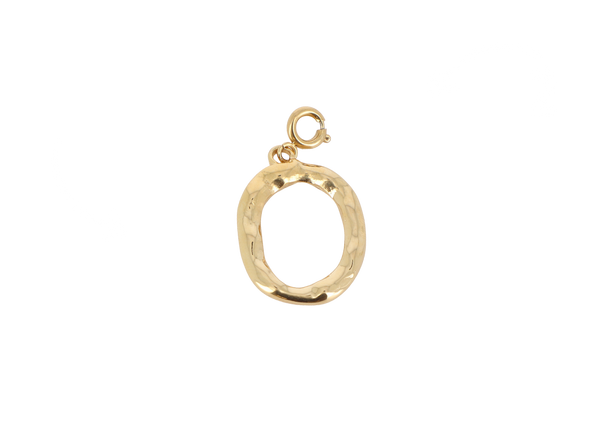 O letter bedel goudkleurig stainless steel groot