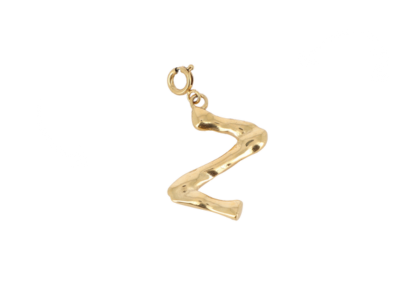 Z letter bedel goudkleurig stainless steel groot