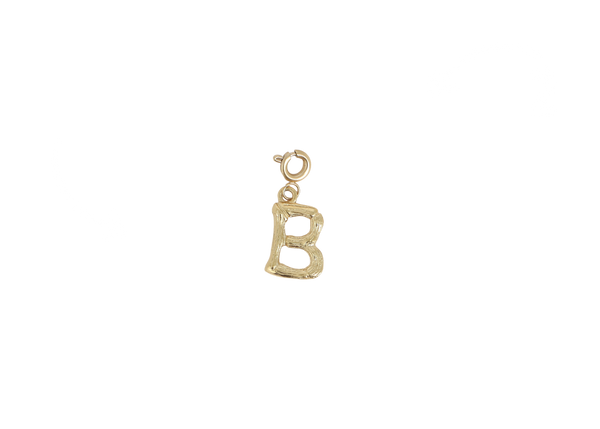 B letter bedel goudkleurig stainless steel klein