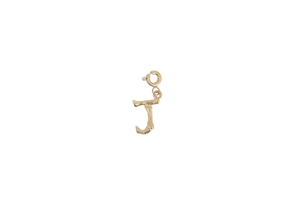 J letter bedel goudkleurig stainless steel klein