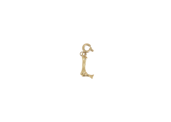 L letter bedel goudkleurig stainless steel klein