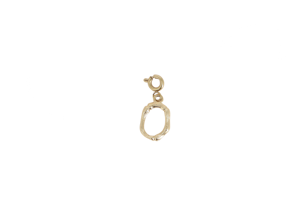 O letter bedel goudkleurig stainless steel klein