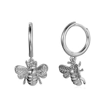 Afbeelding in Gallery-weergave laden, oorringen met bij hangertjes 🐝 echt zilver
