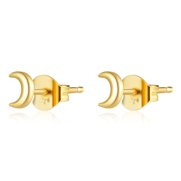 goudkleurige mini maantjes | echt zilver met een laagje goud