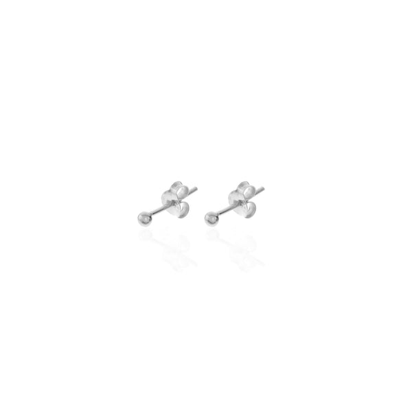 mini bolletjes oorknopjes 2 mm van echt zilver
