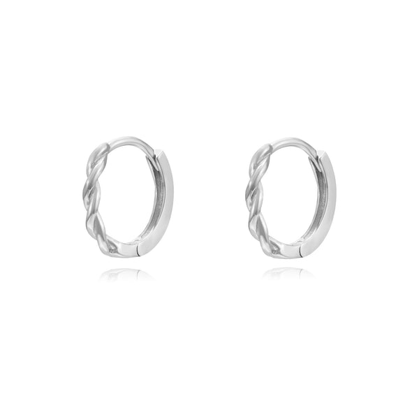 fijne gevlochten oorringen 13 mm