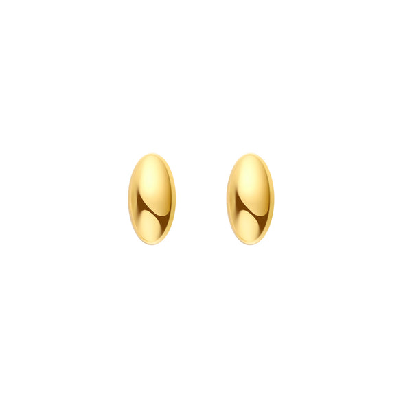 goudkleurige druppel oorknopjes | verguld goud echt zilver met een laagje goud