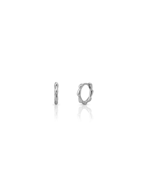 fijne oorringen met patroon van echt zilver 11 mm