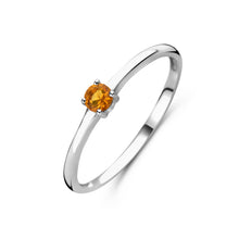 Afbeelding in Gallery-weergave laden, echt zilveren ring met citrien | november geboortesteen
