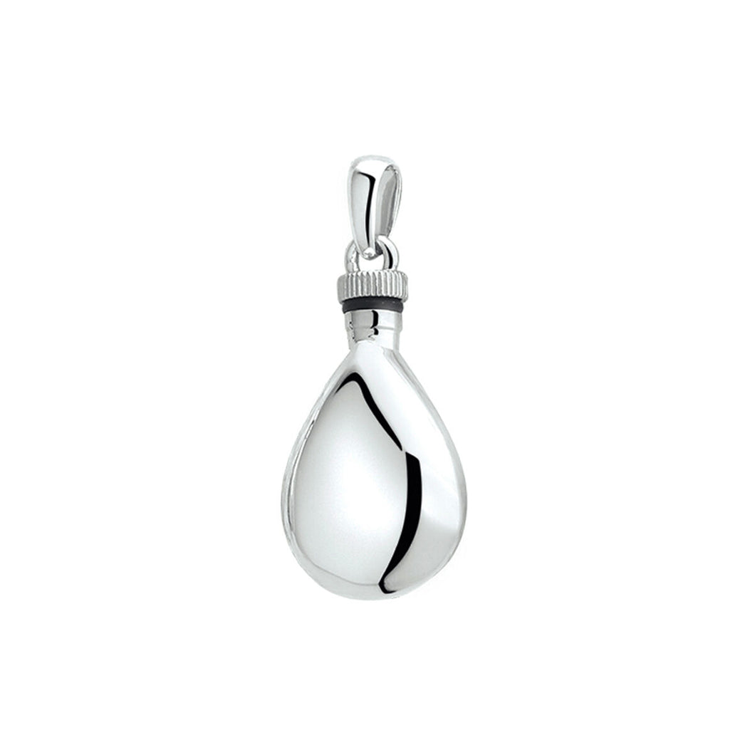 druppelvormige as hanger van echt zilver