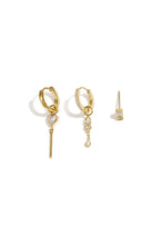 Afbeelding in Gallery-weergave laden, goudkleurige set van 3 oorbellen | stainless steel
