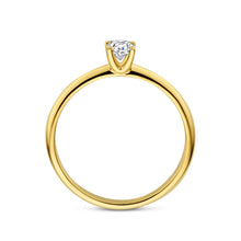 Afbeelding in Gallery-weergave laden, echt gouden ring met ovaal geslepen lab grown diamant van 0.30 crt | 14 karaat geel goud
