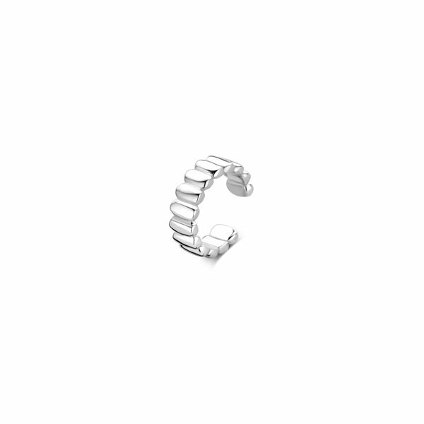 smalle earcuff met patroon echt zilver