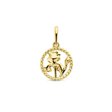 Afbeelding in Gallery-weergave laden, geel gouden hanger met iris | februari geboortebloem
