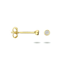 Afbeelding in Gallery-weergave laden, gouden oorknopjes met mini zirkonia stenen a 2.5 mm | 14 krt
