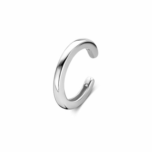 gladde brede earcuff | echt zilver