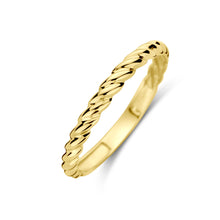 Afbeelding in Gallery-weergave laden, 14 krt geel gouden ring met vlecht patroon
