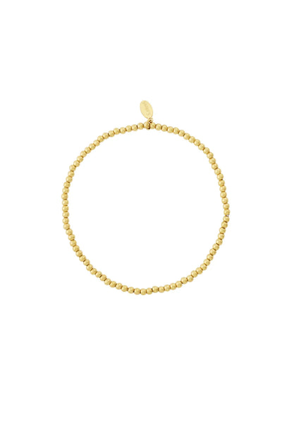goudkleurige bolletjes armband | stainless steel