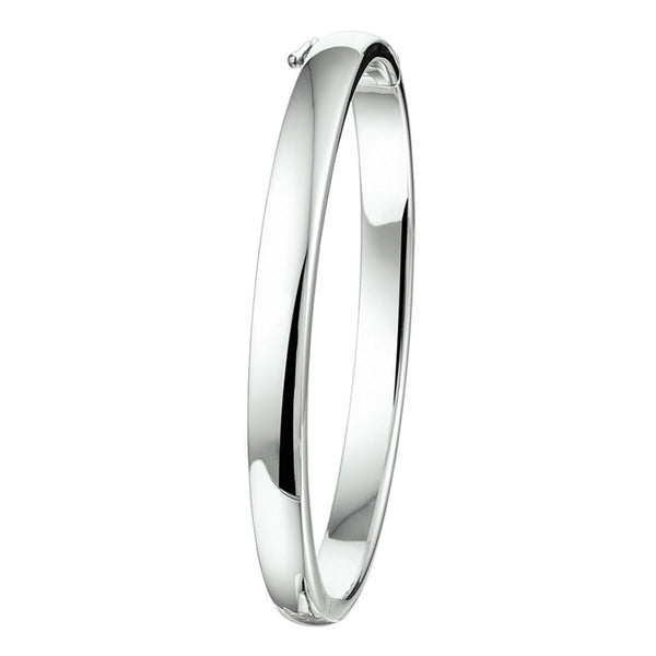 half ronde bangle 6 mm | echt zilver