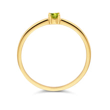 Afbeelding in Gallery-weergave laden, echt geel gouden ring met period | 14 krt geel goud - augustus geboortesteen
