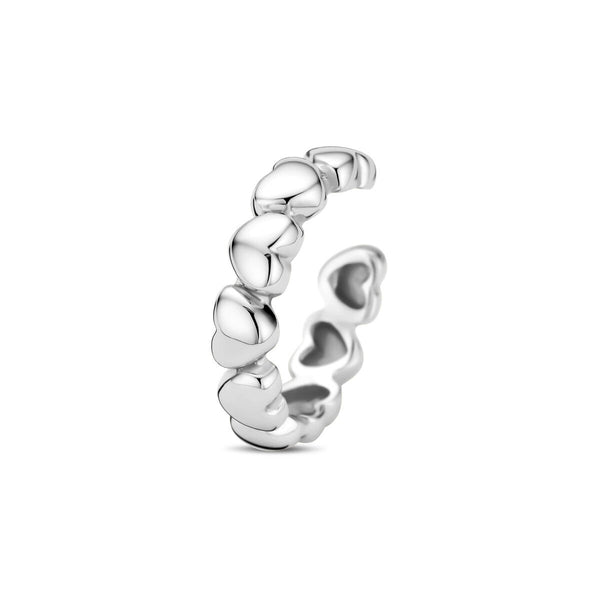 echt zilveren earcuff met hartjes