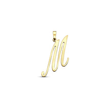 Afbeelding in Gallery-weergave laden, echt gouden sierlijke letter hanger van 14 krt geel goud 25.5 mm
