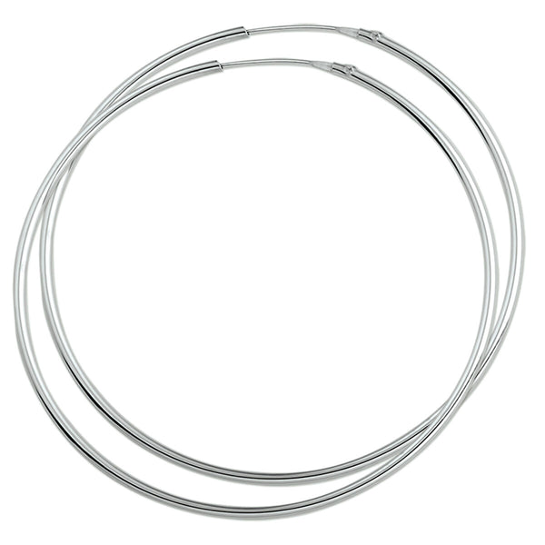 grote dunne oorringen van echt zilver 53 mm diameter