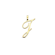 Afbeelding in Gallery-weergave laden, echt gouden sierlijke letter hanger van 14 krt geel goud 25.5 mm
