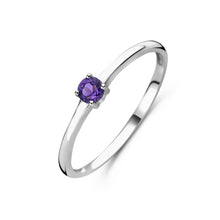 Afbeelding in Gallery-weergave laden, echt zilveren ring met amethist | februari geboortesteen
