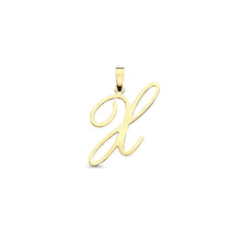 Afbeelding in Gallery-weergave laden, echt gouden sierlijke letter hanger van 14 krt geel goud 25.5 mm
