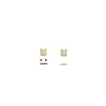 Afbeelding in Gallery-weergave laden, gouden oorknopjes met mini zirkonia stenen a 1.5 mm | 14 krt
