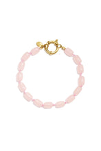 Afbeelding in Gallery-weergave laden, statement snoep roze kralen armband met groot slot
