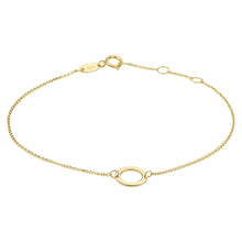Afbeelding in Gallery-weergave laden, fijn armbandje met open cirkel 14 krt geel goud
