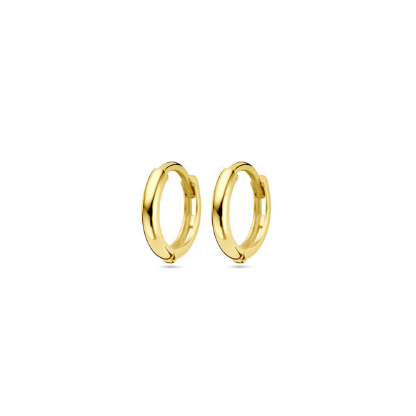 mini oorringen van 9 krt geel goud 11 mm
