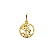 Afbeelding in Gallery-weergave laden, geel gouden hanger met anjer | januari geboortebloem
