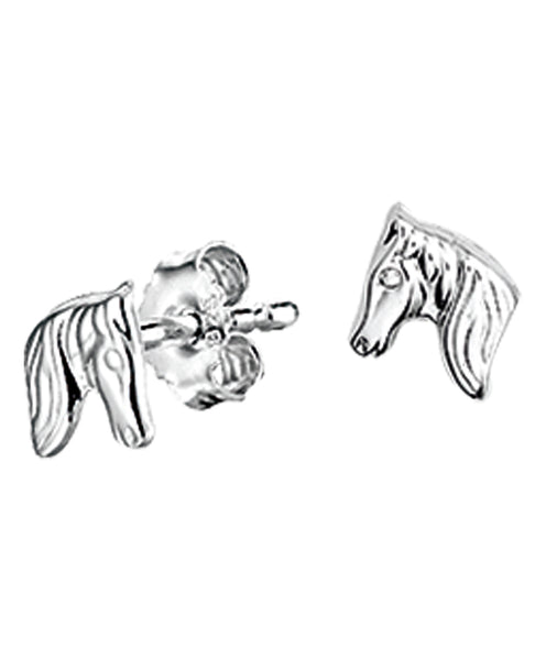 Paardenhoofd oorknopjes voor kids | echt zilver