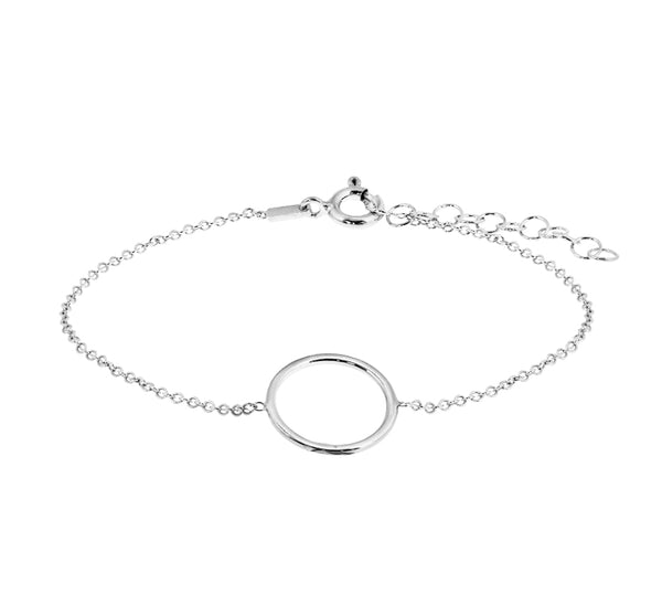 subtiele cirkel | echt zilver armbandje