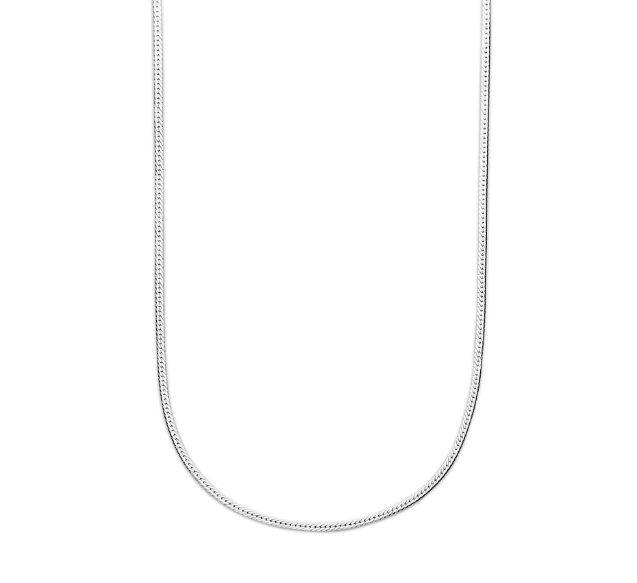 slangen collier in echt zilver | small