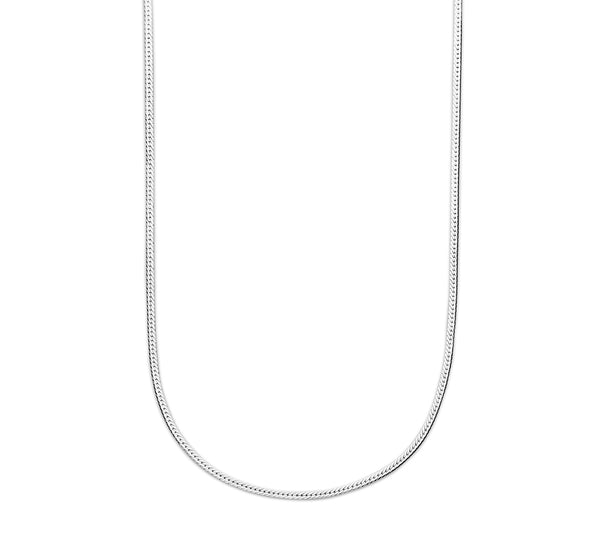 slangen collier in echt zilver | small