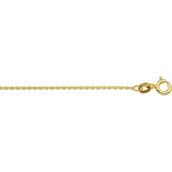 1.1 mm anker lengte collier 14 karaat geel goud